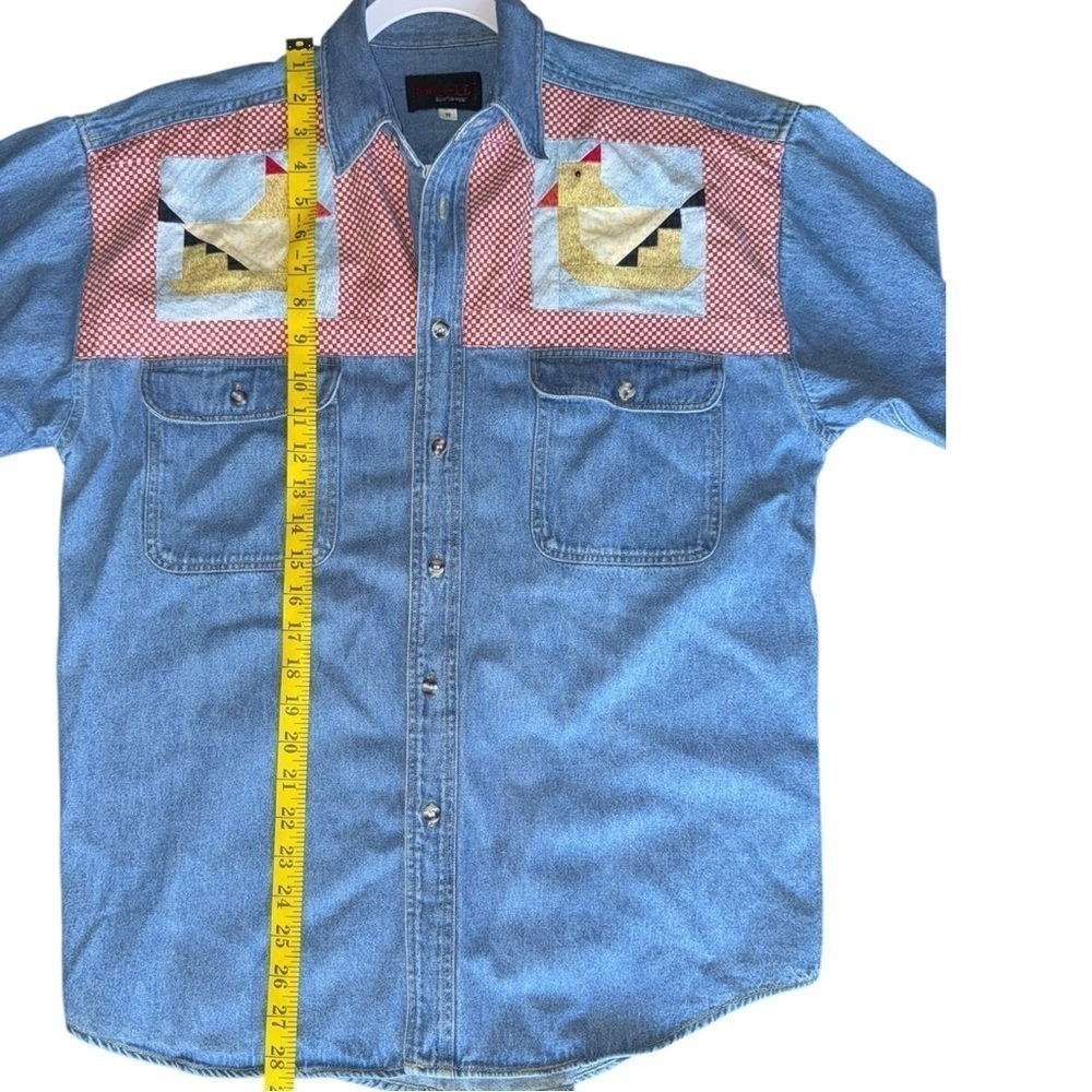 Vintage Sunbelt Sportswear Denim Patchwork Cottagecore Chicken Sun Heart - Picture 10 of 12